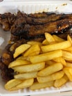 Pork ribs BBQ meal